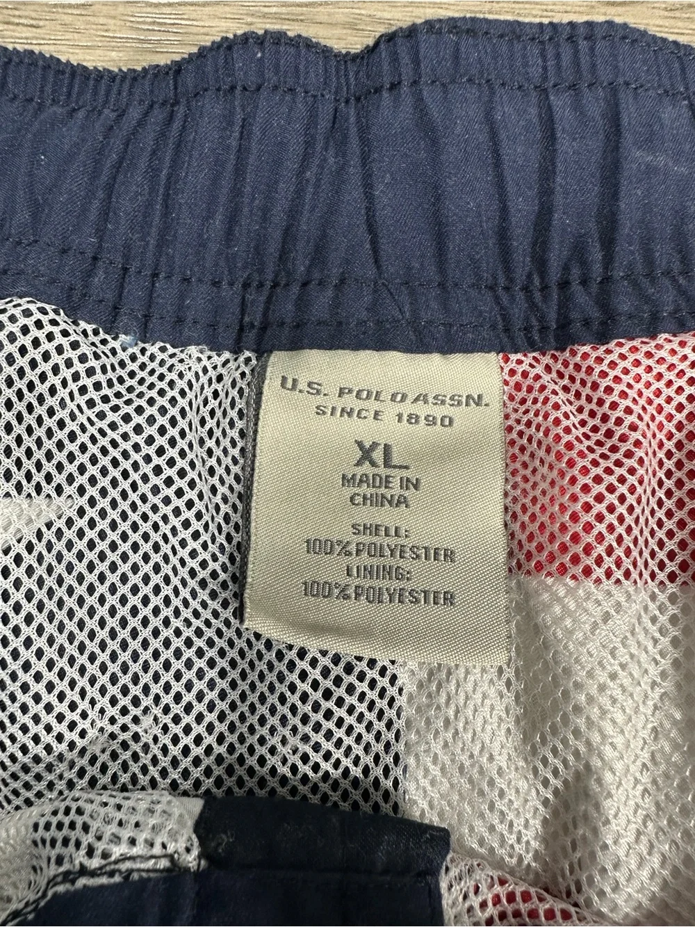 U.S. Polo Assn. Men's American Flag Board Shorts - Navy, Red, White